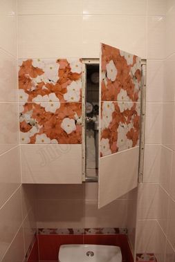 Люк под плитку Нажимной Секрет-Лайт 2 створки 800*700 Люк под плитку Нажимной Секрет-Лайт 2 створки 800*700