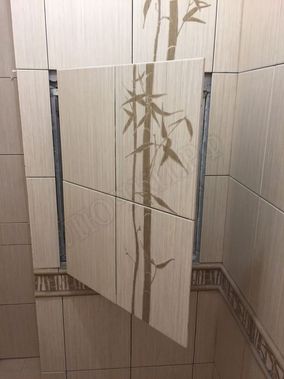 Люк под плитку Нажимной Секрет-Лайт 2 створки 800*700 Люк под плитку Нажимной Секрет-Лайт 2 створки 800*700