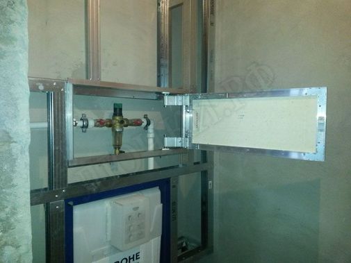 Люк под плитку Нажимной Секрет-Лайт 2 створки 800*700 Люк под плитку Нажимной Секрет-Лайт 2 створки 800*700