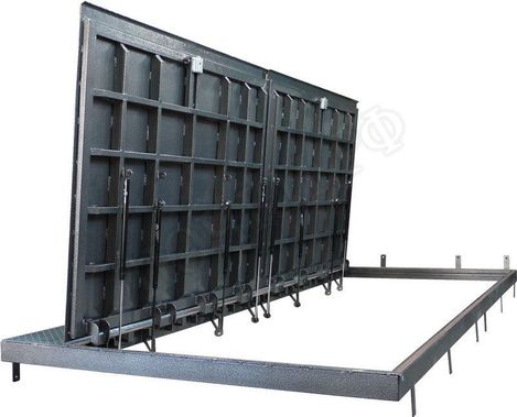 Напольный люк Дворник Короб, стальной рифленый лист, 2 створки Напольный люк Дворник Короб, стальной рифленый лист, 2 створки