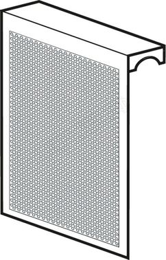 Радиаторный экран с перфорацией Кружок Металлический верх 590*610 Радиаторный экран с перфорацией Кружок Металлический верх 590*610