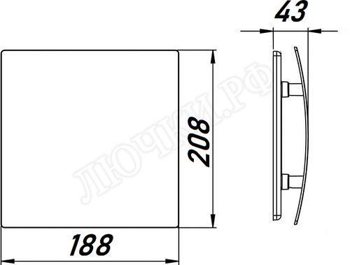 Вытяжной вентилятор Awenta System+, Silent, 125, KWS125T, PEH125, Хром, пластик Вытяжной вентилятор Awenta System+, Silent, 125, KWS125T, PEH125, Хром, пластик