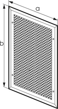 Решетка металлическая с перфорацией ПВС накладная 750*400 Решетка металлическая с перфорацией ПВС накладная 750*400